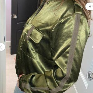 Small Army green silk 618 designer jacket